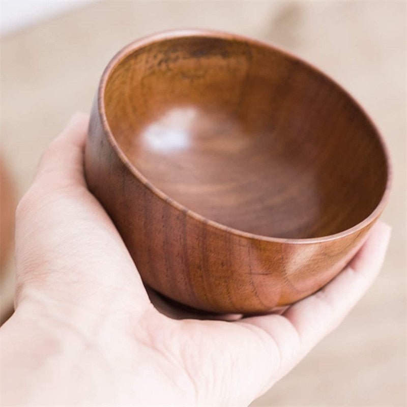 Wooden Bowl - Japanese Style Wood Rice Soup Salad - Casatrail.com