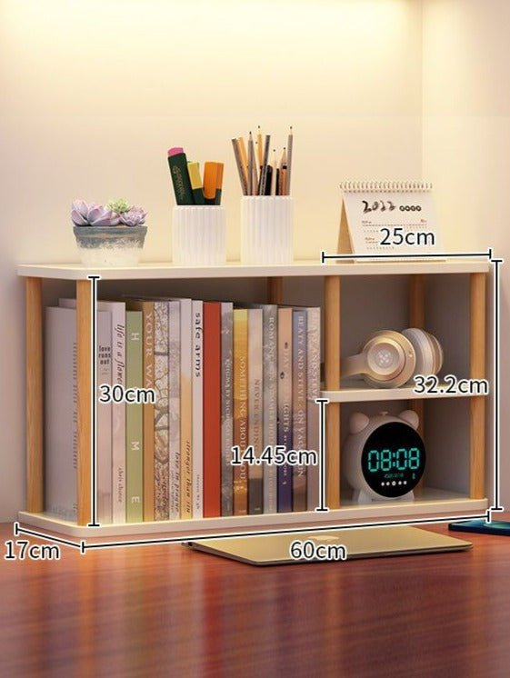 Wooden Desktop Bookshelf Organizer - Casatrail.com