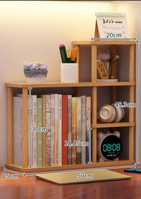 Thumbnail for Wooden Desktop Bookshelf Organizer - Casatrail.com