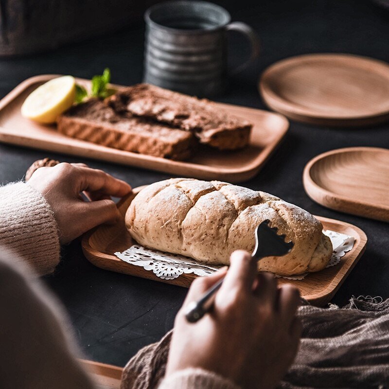 Wooden Dessert Plate and Serving Tray - Casatrail.com