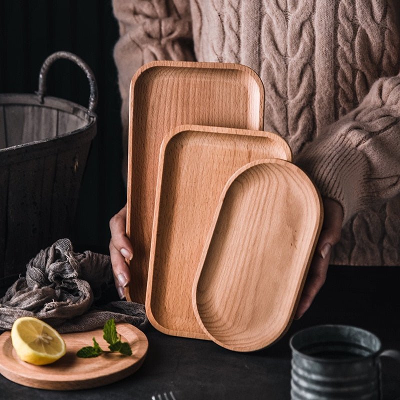 Wooden Dessert Plate and Serving Tray - Casatrail.com