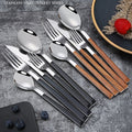 Wooden Handle Stainless Steel Cutlery Set