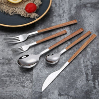 Thumbnail for Wooden Handle Stainless Steel Cutlery Set - Casatrail.com