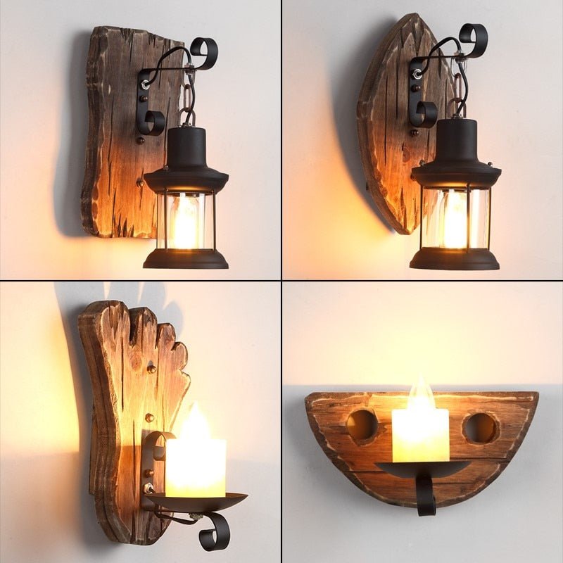 Wooden LED Wall Sconce - Casatrail.com