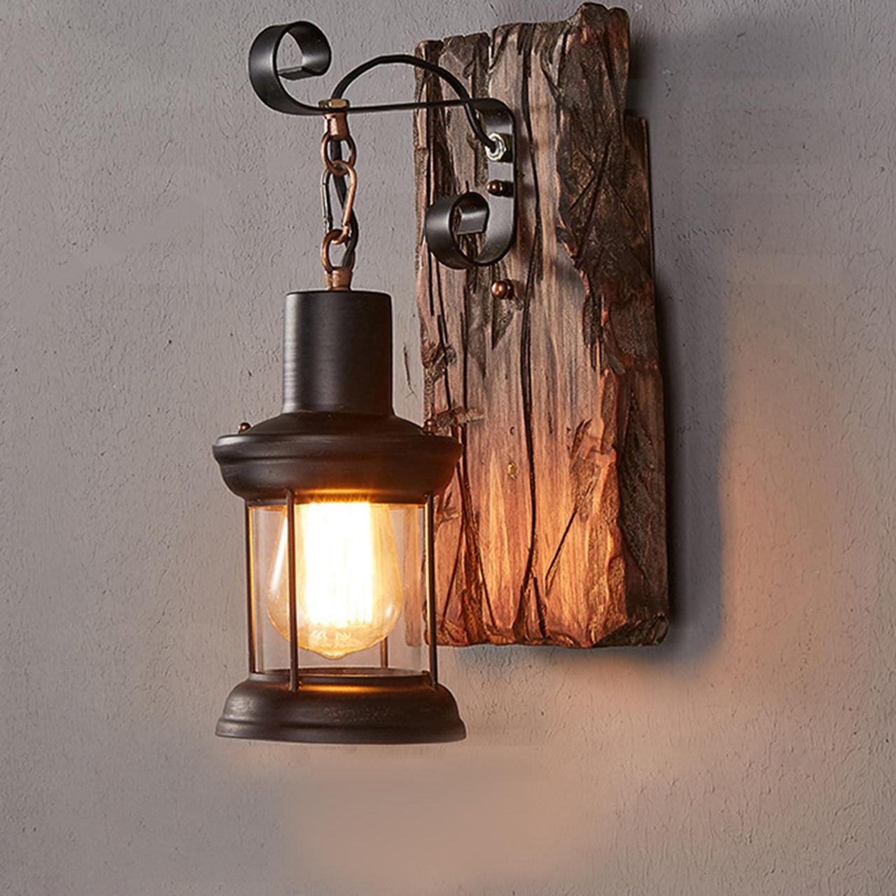 Wooden Outdoor Restaurant Wall Sconce - Casatrail.com