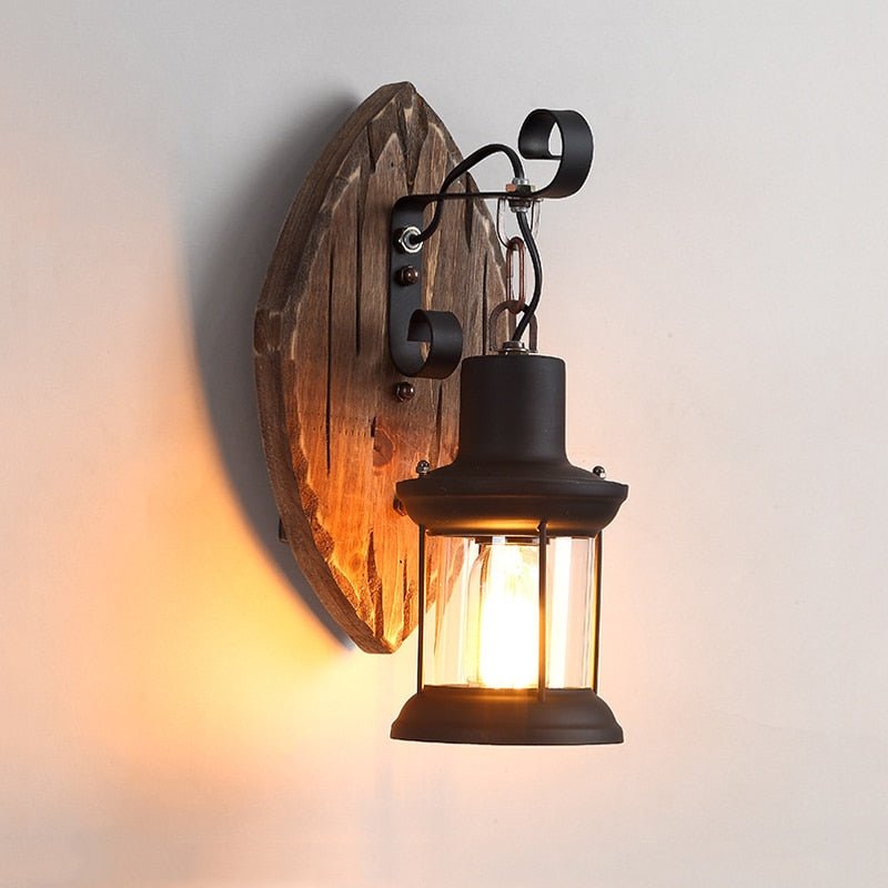 Wooden Outdoor Restaurant Wall Sconce - Casatrail.com