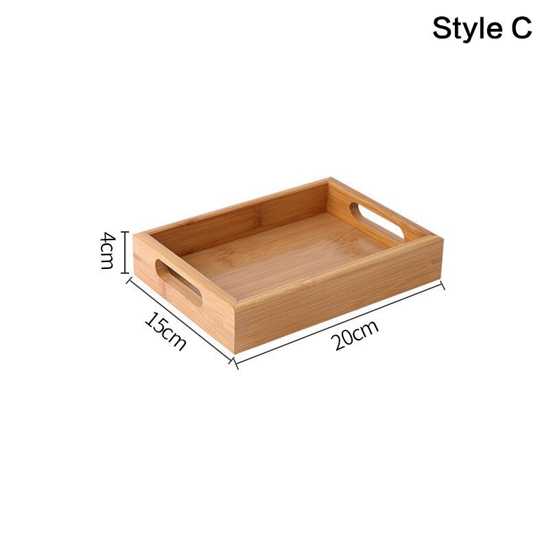 Wooden Rectangular Tea Tray - Casatrail.com