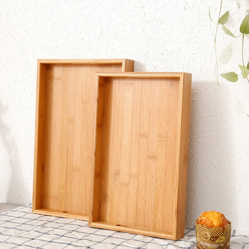 Wooden Rectangular Tea Tray - Casatrail.com