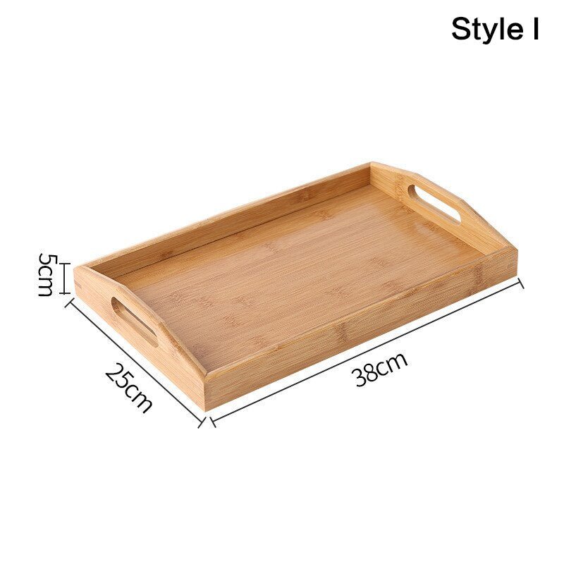 Wooden Rectangular Tea Tray - Casatrail.com