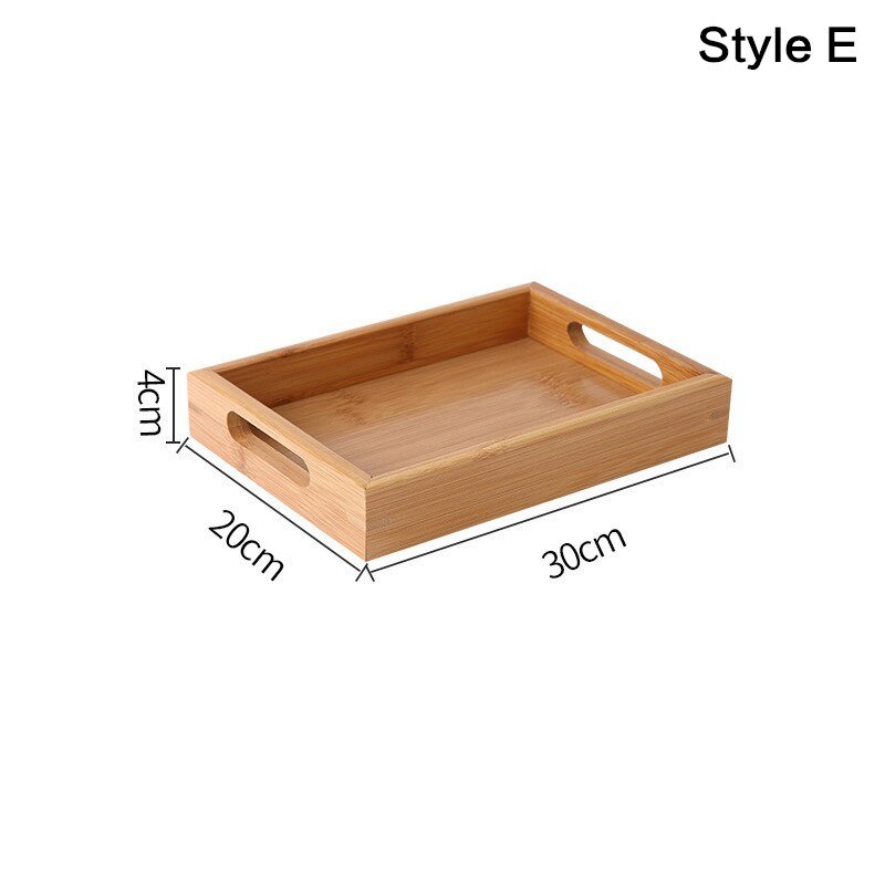 Wooden Rectangular Tea Tray - Casatrail.com