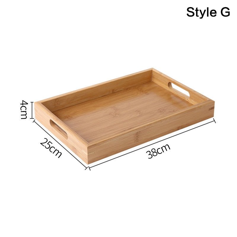 Wooden Rectangular Tea Tray - Casatrail.com