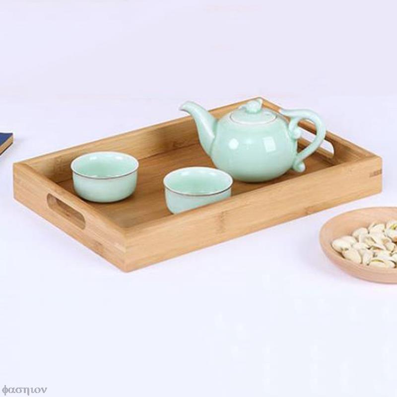 Wooden Rectangular Tea Tray - Casatrail.com
