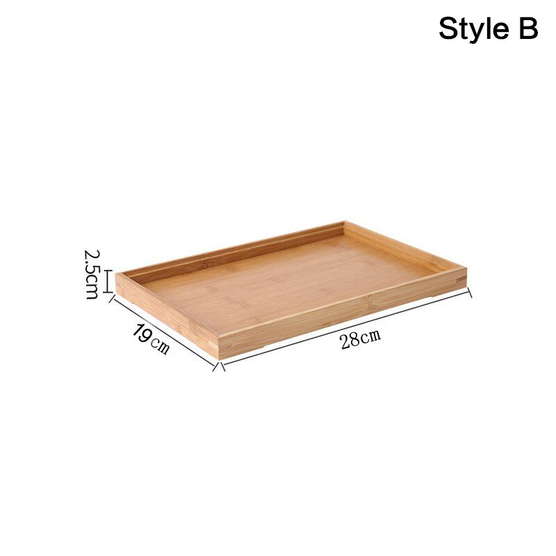 Wooden Rectangular Tea Tray - Casatrail.com