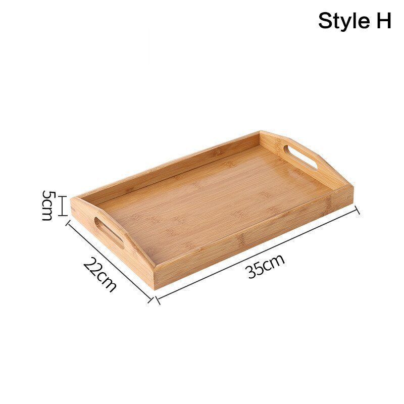 Wooden Rectangular Tea Tray - Casatrail.com