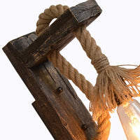 Thumbnail for Wooden Rope Hallway Wall Lamp - Casatrail.com