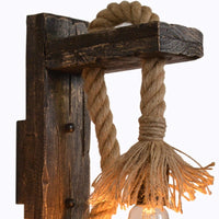 Thumbnail for Wooden Rope Hallway Wall Lamp - Casatrail.com