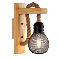 Thumbnail for Wooden Rope Hallway Wall Lamp - Casatrail.com