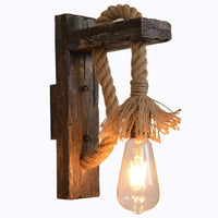 Thumbnail for Wooden Rope Hallway Wall Lamp - Casatrail.com