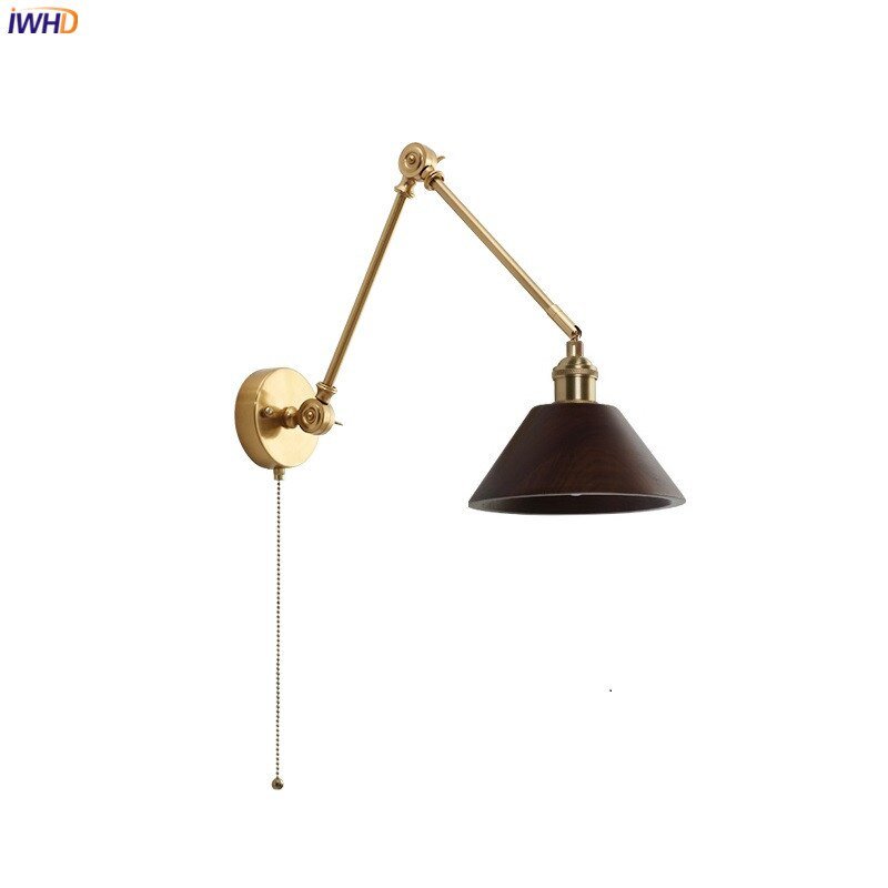 Wooden Swing Arm LED Wall Sconce - Casatrail.com