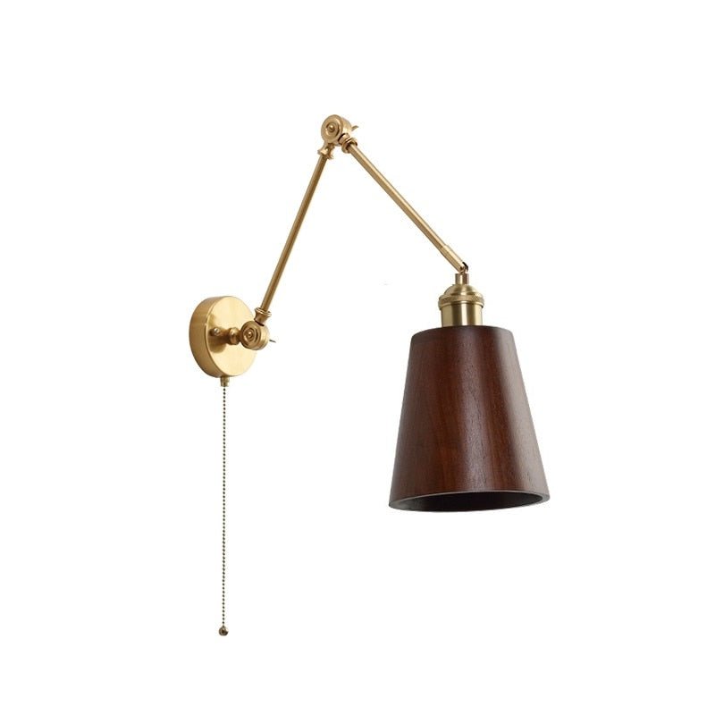 Wooden Swing Arm LED Wall Sconce - Casatrail.com