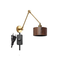 Thumbnail for Wooden Swing Arm LED Wall Sconce - Casatrail.com