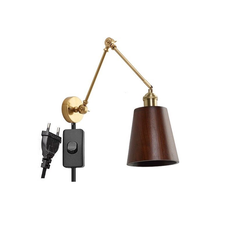 Wooden Swing Arm LED Wall Sconce - Casatrail.com