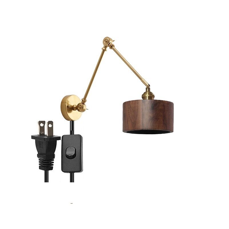 Wooden Swing Arm LED Wall Sconce - Casatrail.com