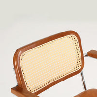 Thumbnail for Wuli Rattan Leather Office Swivel Chair - Casatrail.com