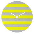 YELLOW LINES WALL CLOCK