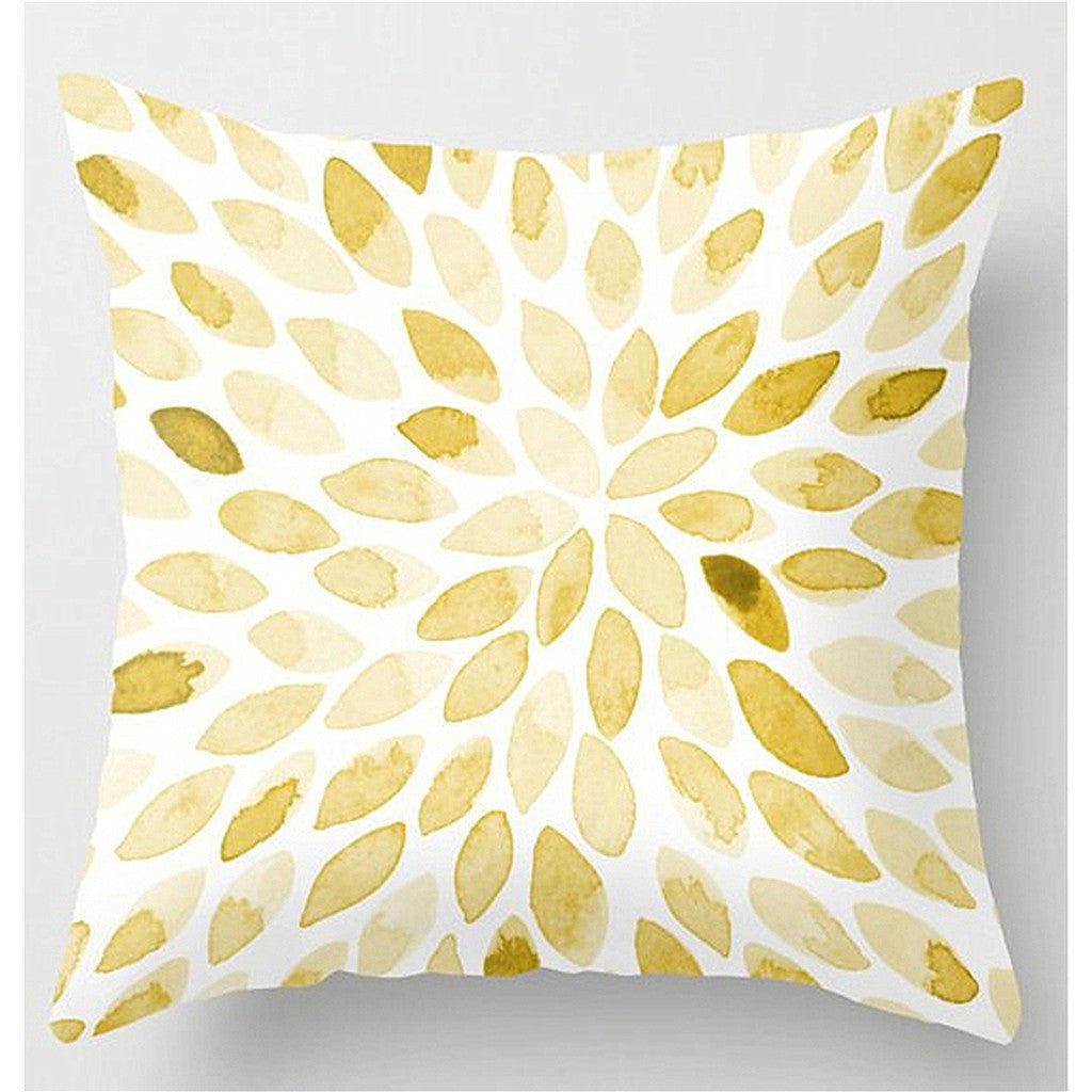 Yellow Velvet Cushion Pillowcase for Square Pillows - Casatrail.com