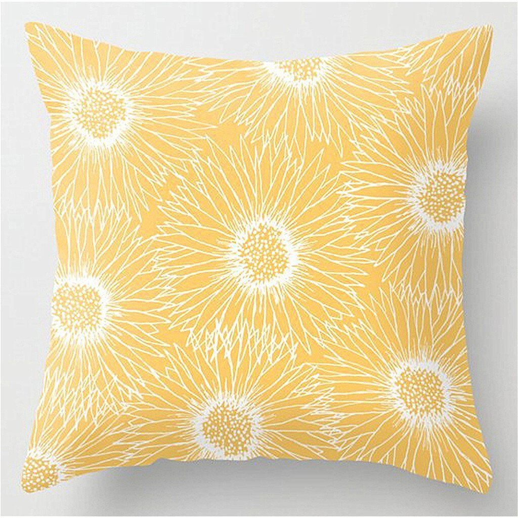 Yellow Velvet Cushion Pillowcase for Square Pillows - Casatrail.com