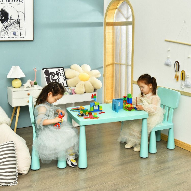 3 Pieces Multi Activity Kids Play Table and Chair Set - Casatrail.com