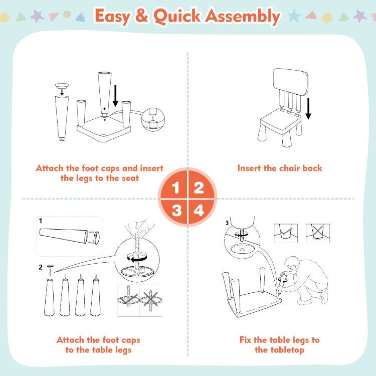 Baby Play Chair and Table Set - Casatrail.com