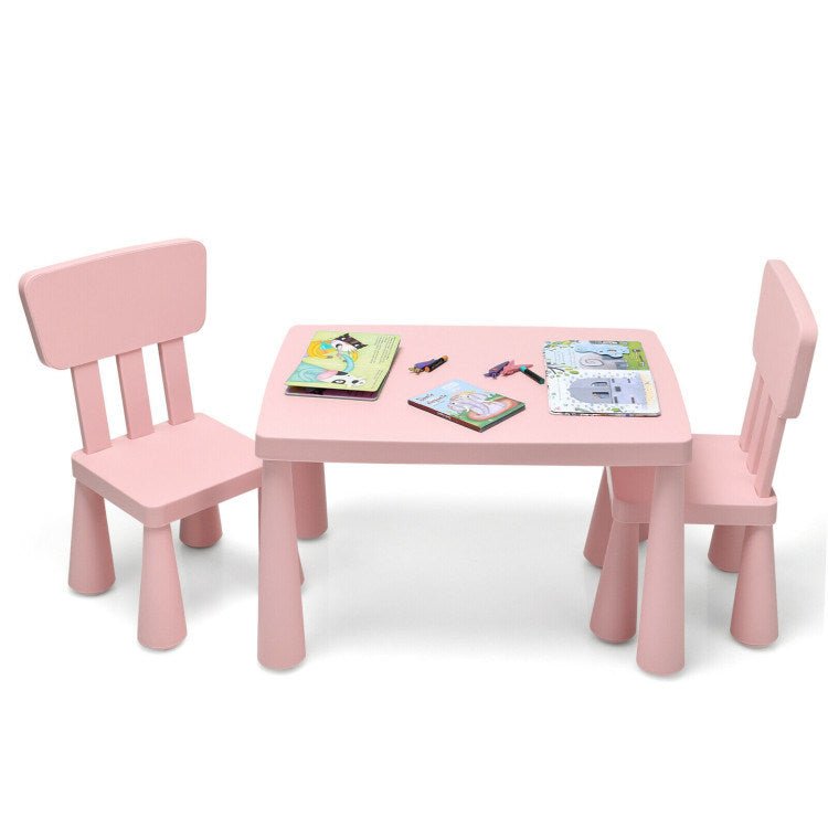 3 Pieces Multi Activity Kids Play Table and Chair Set - Casatrail.com