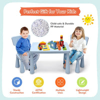 Thumbnail for 3 Pieces Multi Activity Kids Play Table and Chair Set - Casatrail.com