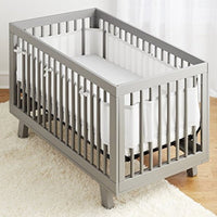 Thumbnail for Breathable Mesh Crib Liner Comfortable For 4-panel Crib Bed