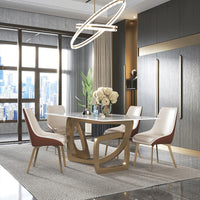 Thumbnail for Creative Luxury Golden Slate Dining Table