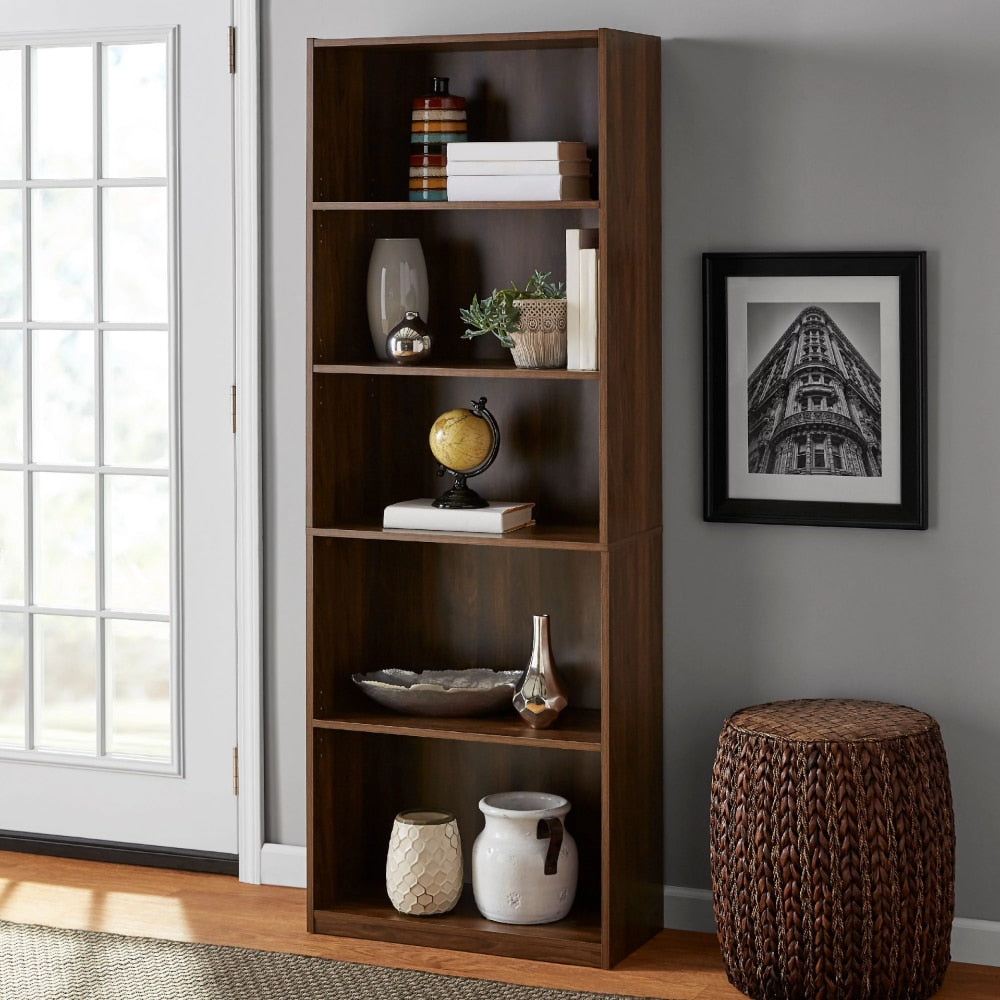 5-Shelf Adjustable Bookcase