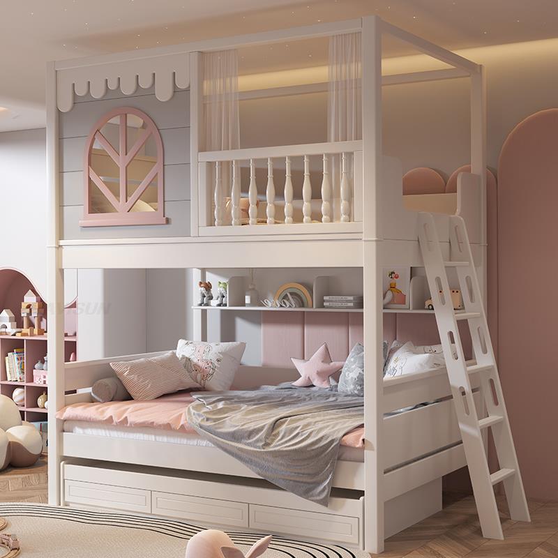 Pink Children Beds with Guardrail