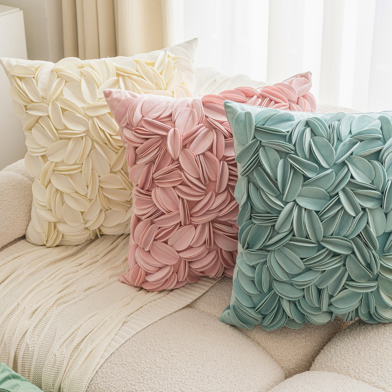 Petal Pillow Set for Sofa Bed Decor