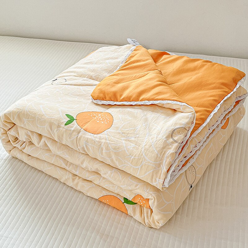 Orange Lace Summer Quilt for Kids and Adults