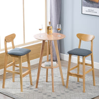 Thumbnail for Nordic High Stool with Solid Wood for Dining