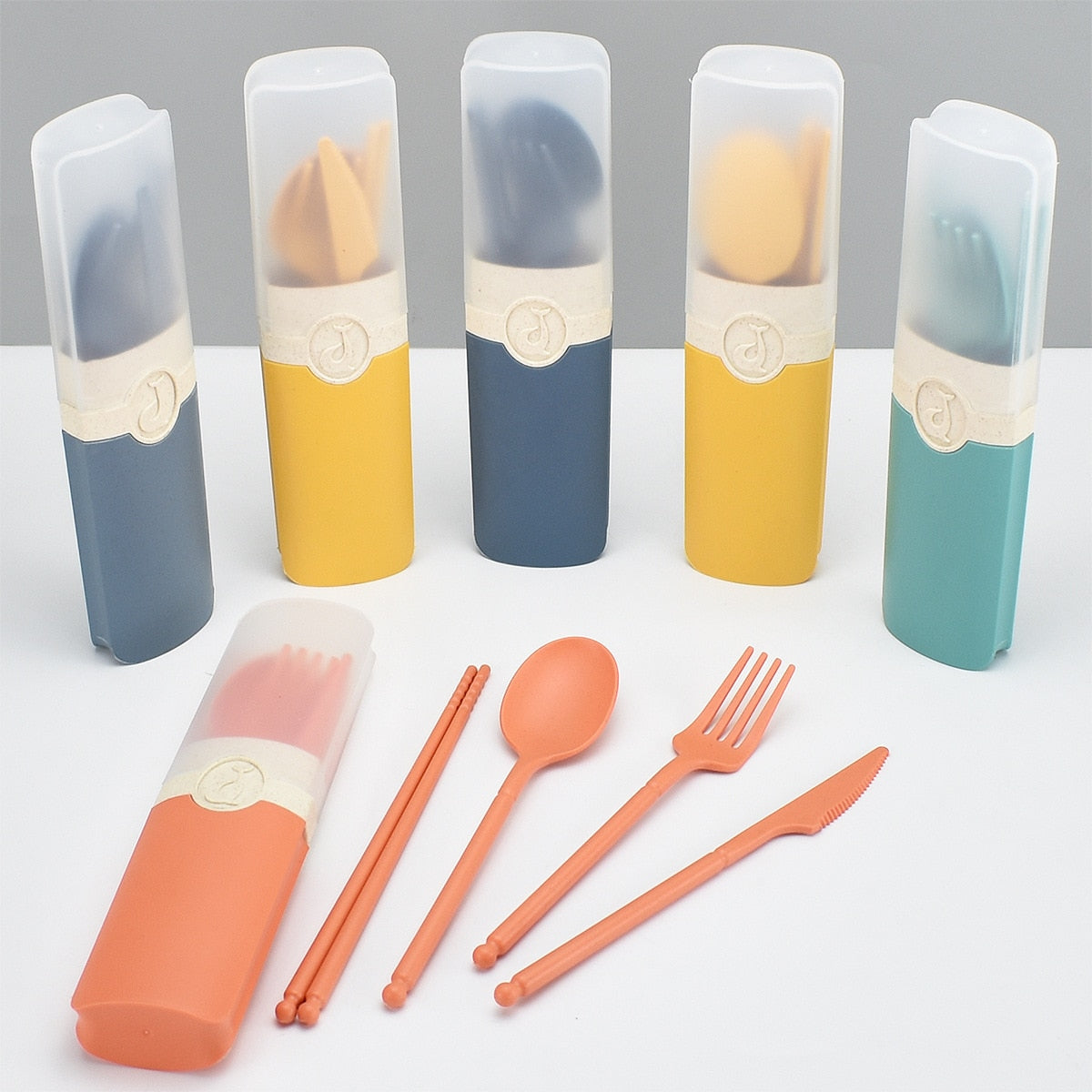 Portable Reusable Cutlery Set with Carrying Box