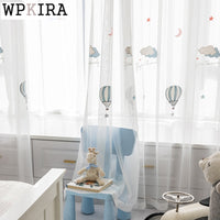 Thumbnail for Hot Air Balloon Tulle Curtain - Embroidered Voile