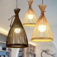 Thumbnail for Hand-Woven Bamboo Pendant Lamp