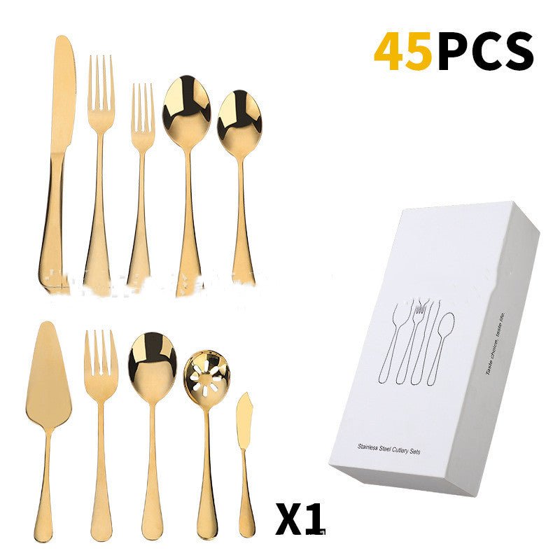 American Station 45-piece Western Cutlery Golden Cutlery - Casatrail.com