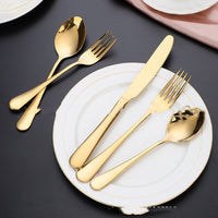 Thumbnail for American Station 45-piece Western Cutlery Golden Cutlery - Casatrail.com