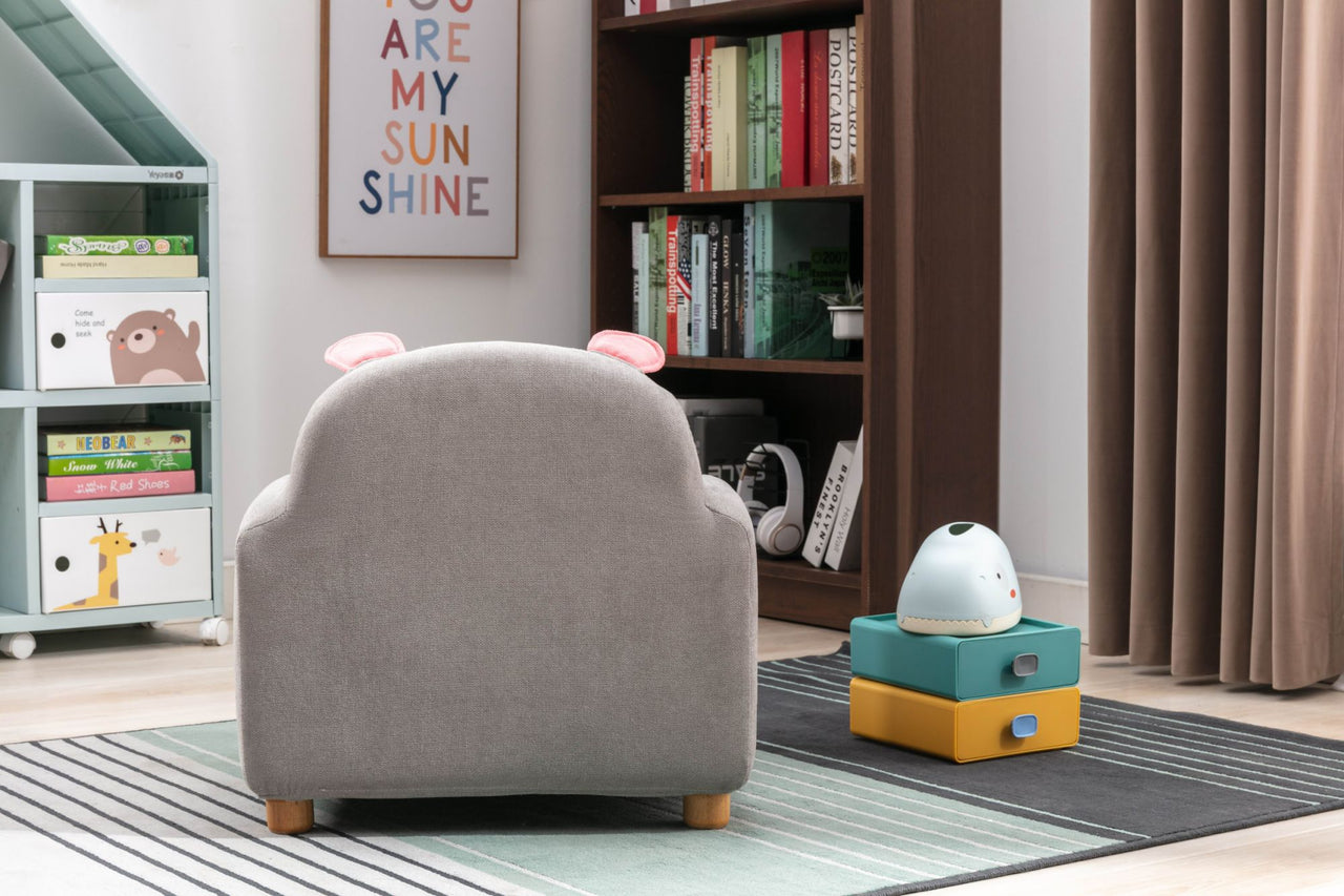 Beautiful Kids Chair 1pc Rabbit Grey - Casatrail.com
