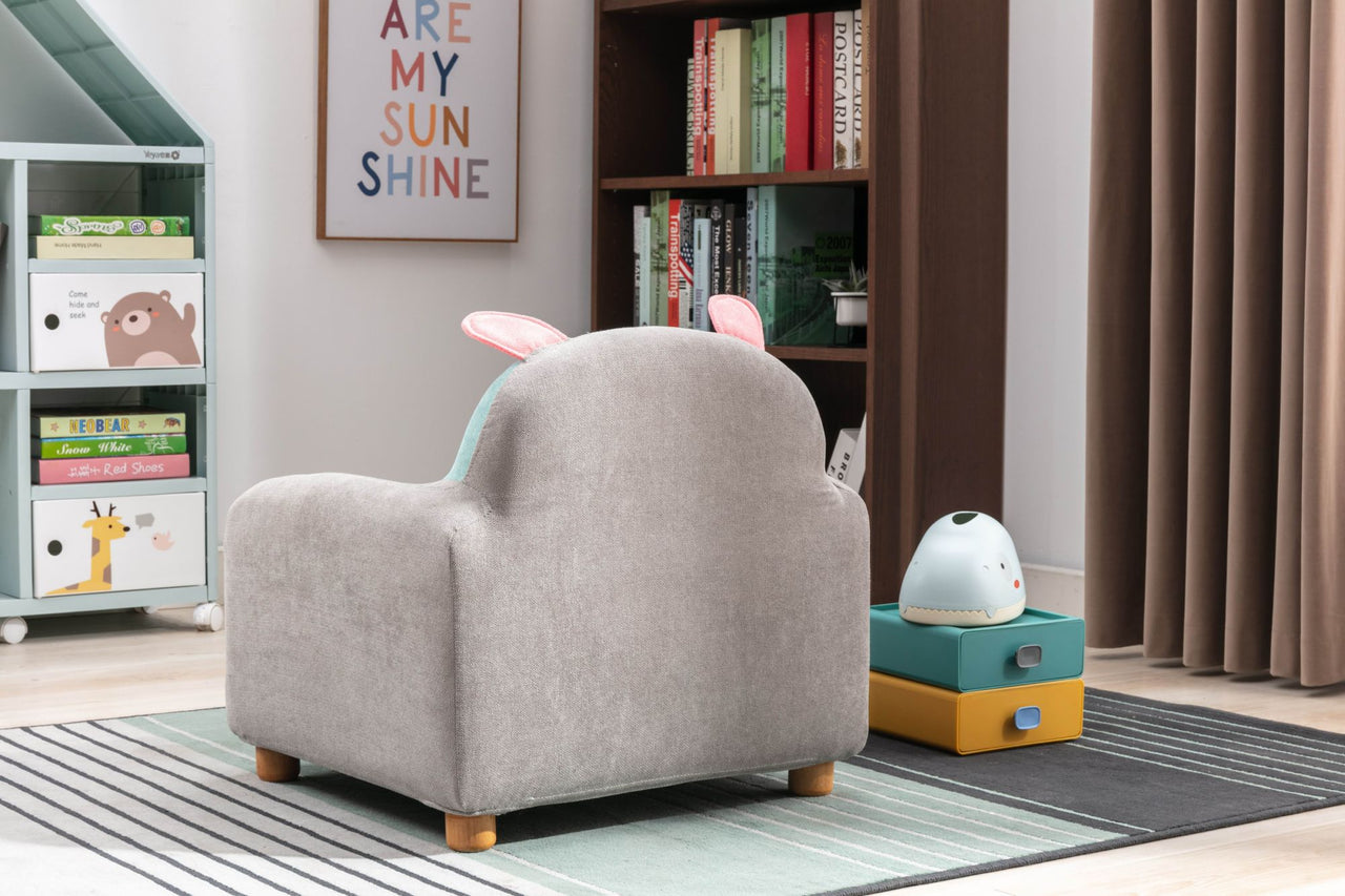 Beautiful Kids Chair 1pc Rabbit Grey - Casatrail.com