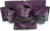 Thumbnail for Elama Mulberry Loft 16 Piece Modern Premium Stoneware Dinnerware Set - Casatrail.com